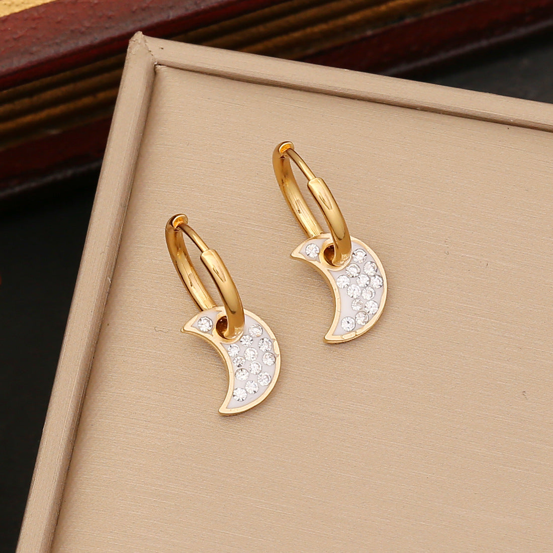 Pendientes De Acero Inoxidable Con Diamantes Completos al por mayor